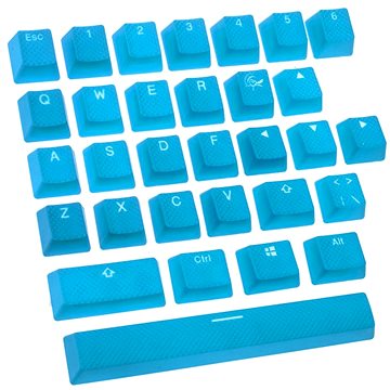Ducky Rubber Keycap Set, 31 kláves, Double-Shot Backlight - modrá (DKSA31-USRDBNNO1)