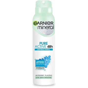 GARNIER Mineral Pure Active Antibacterial Spray Antiperspirant 150 ml (3600542017312)