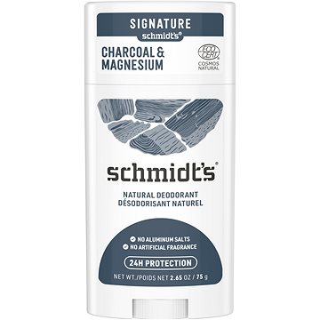 SCHMIDT'S Signature Aktivní uhlí + horčík Tuhý deodorant 58 ml (8710522489796)