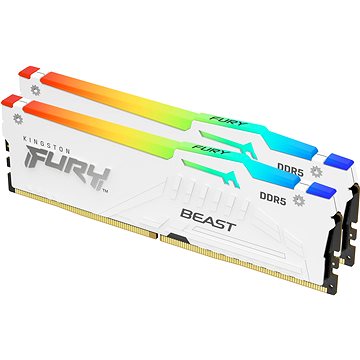 Kingston FURY 32GB KIT DDR5 5200MHz CL40 Beast White RGB XMP (KF552C40BWAK2-32)