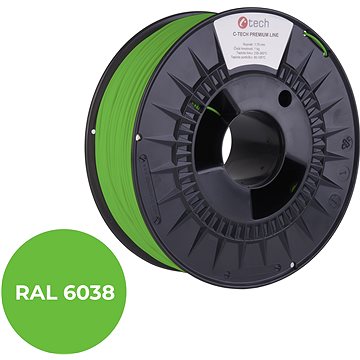 C-TECH filament PREMIUM LINE ABS luminiscenční zelená RAL6038