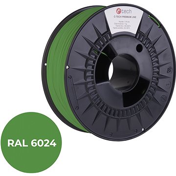 C-TECH filament PREMIUM LINE PETG dopravní zelená RAL6024 (3DF-P-PETG1.75-6024)