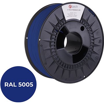 C-TECH filament PREMIUM LINE PETG signální modrá RAL5005 (3DF-P-PETG1.75-5005)