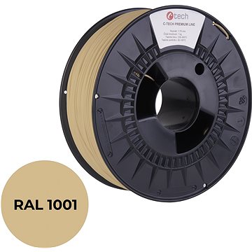 C-TECH filament PREMIUM LINE PLA béžová RAL1001 (3DF-P-PLA1.75-1001)