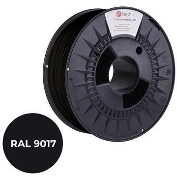 C-TECH filament PREMIUM LINE PLA dopravní černá RAL9017 (3DF-P-PLA1.75-9017)
