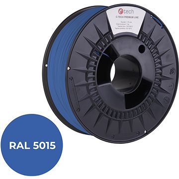 C-TECH filament PREMIUM LINE PLA nebeská modrá RAL5015 (3DF-P-PLA1.75-5015)
