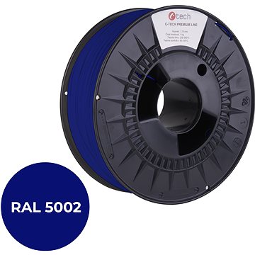 C-TECH filament PREMIUM LINE PLA ultramarínová RAL5002 (3DF-P-PLA1.75-5002)