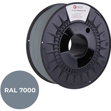 C-TECH filament PREMIUM LINE PLA veverčí šedá RAL7000 (3DF-P-PLA1.75-7000)