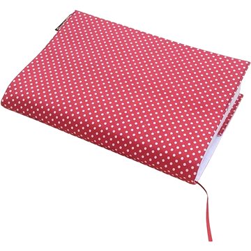 Obal na knihu Puntíky na červené: rozměr 23,5 x nastavitelná šířka obalu (0239905)