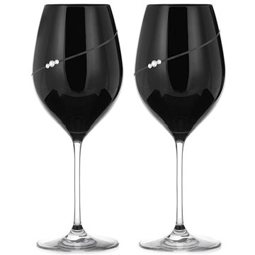 Diamante sklenice na červené víno Silhouette City Black s kamínky Swarovski 470 ml 2KS (1055.502)