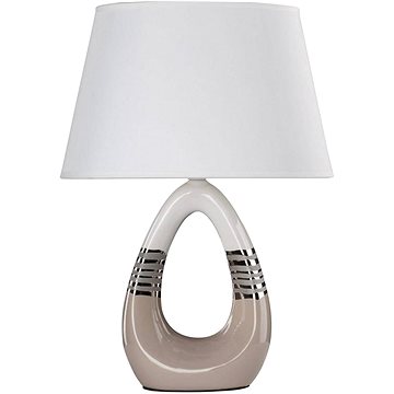 Stolní lampa ROMANO 1xE27/60W/230V bílá/béžová (117742)