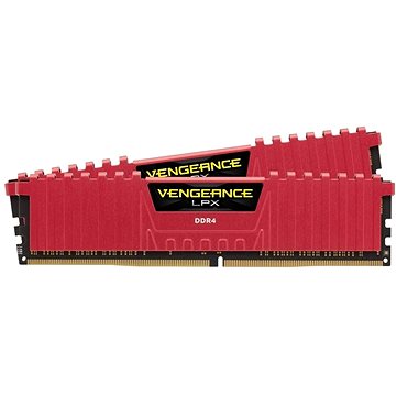 Corsair 16GB KIT DDR4 3200MHz CL16 Vengeance LPX červená (CMK16GX4M2B3200C16R)