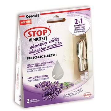 CERESIT Stop Vlhkosti 2v1 - absorpční sáčky levandule 2 x 50 g (5997272381737)