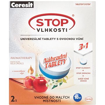 CERESIT Stop Vlhkosti Micro 3v1 energické ovoce náhradní tablety 2 x 300 g (5997272385322)