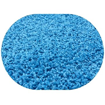 Kusový koberec Color shaggy modrý ovál 80 × 150 cm (3406)
