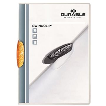 DURABLE Swingclip A4, 30 listů, oranžový klip (226009)