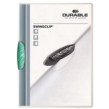 DURABLE Swingclip A4, 30 listů, zelený klip (226032)