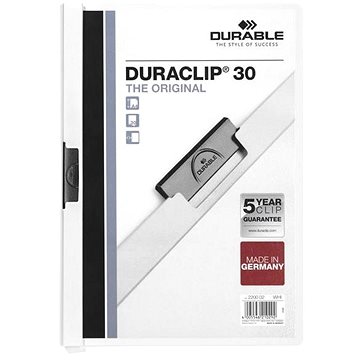 DURABLE Duraclip A4, 30 listů, bílé (220002)
