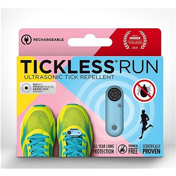 TickLess Run Ultrazvukový odpuzovač klíšťat - modrý (5999566450945)