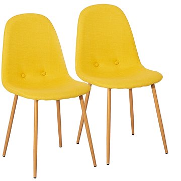 Jídelní židle LISA žlutá, set 2 ks (1501)