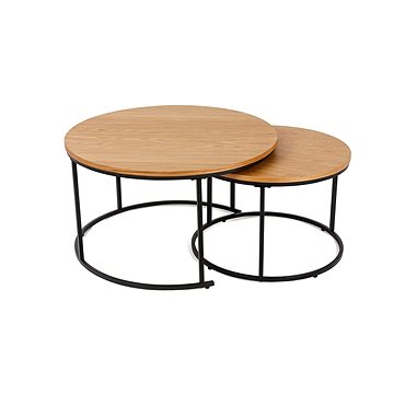 Konferenční stolek RENO, set 2 stolků, průměr 80 a 60 cm (3637)