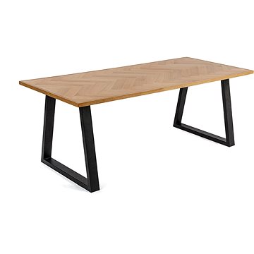 Jídelní stůl RUSTIC, 90x200 cm, dubová dýha (3642)
