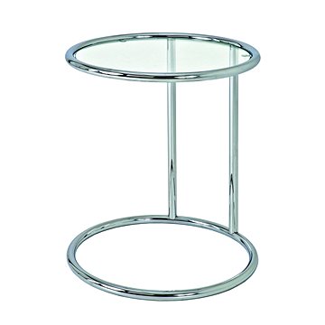 Noční stolek Karin, 55 cm, stříbrná / čirá (HA00832)