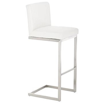 Barová židle s nerezovou podnoží Pride bílá (C1000531)