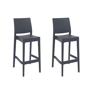 Barová židle May (SET 2 ks), tmavě šedá (C1003848)