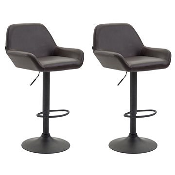 Barová židle Henry (SET 2 ks), tmavě hnědá (C1004197)