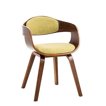 BHM Germany Jídelní židle Kingston, textil, ořech / zelená (C1005936)