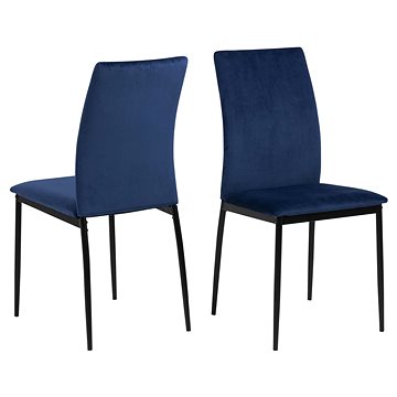 Design Scandinavia Jídelní židle Demina (SET 4 ks), tmavě modrá (A1004560)