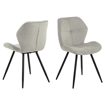 Design Scandinavia Jídelní židle Petri (SET 2 ks), světle šedá (A1004580)