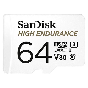 SanDisk MicroSDXC 64GB High Endurance Video U3 V30 + SD adaptér (SDSQQNR-064G-GN6IA)