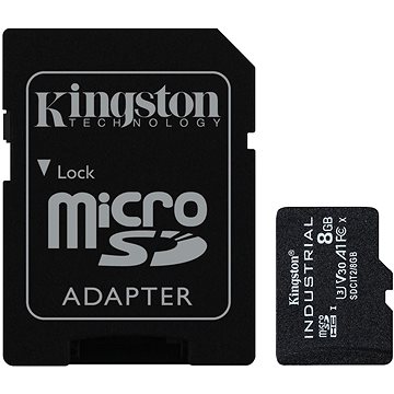 Kingston MicroSDHC 8GB Industrial + SD adaptér (SDCIT2/8GB)