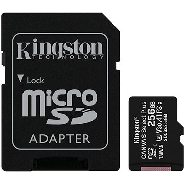 Kingston MicroSDXC 256GB Canvas Select Plus + SD adaptér (SDCS2/256GB)
