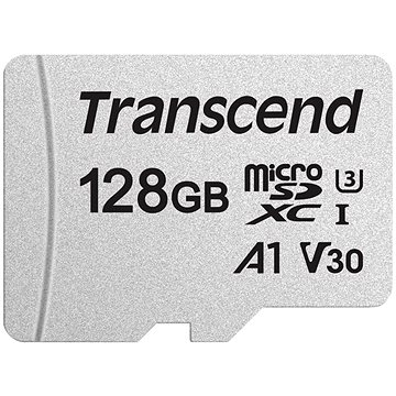 Transcend microSDXC 300S 128GB + SD adaptér (TS128GUSD300S-A)