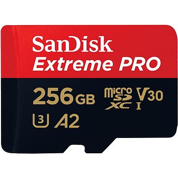 SanDisk microSDXC 256GB Extreme PRO + Rescue PRO Deluxe + SD adaptér (SDSQXCD-256G-GN6MA)