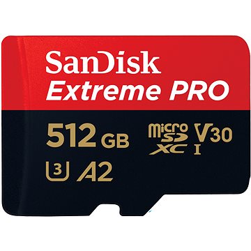 SanDisk microSDXC 512GB Extreme PRO + Rescue PRO Deluxe + SD adaptér (SDSQXCD-512G-GN6MA)