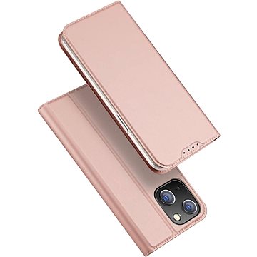 DUX DUCIS Skin Pro flipové kožené pouzdro pro iPhone 15 Růžová