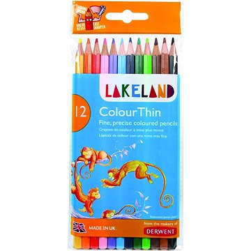 DERWENT Lakeland ColourThin, šestihranné, 12 barev (700077)