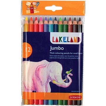 DERWENT Lakeland Jumbo Colouring, šestihranné, 12 barev (33326)