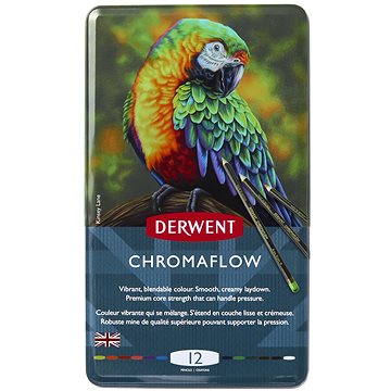 DERWENT Proffesional Chromaflow v plechové krabičce, 12 barev (2305856)
