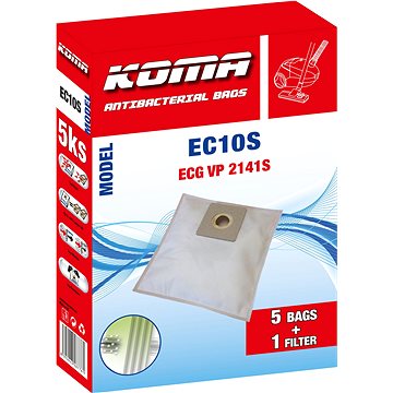 KOMA EC10S - Sáčky do vysavače ECG VP 2141S, textilní, 5ks (EC10S_KRA)
