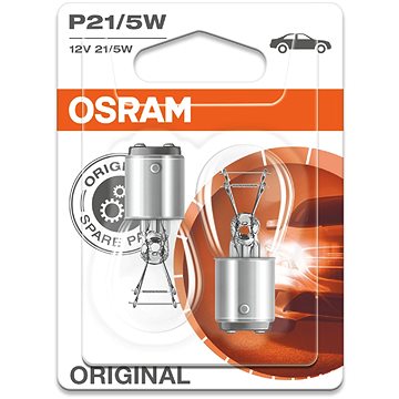 OSRAM P21/5W, 12V, 21/5W, BAY15d, duo balení (7528-02B)