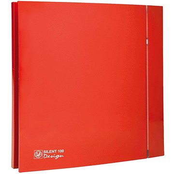 Soler&Palau SILENT 100 CZ Design Red 4C koupelnový, červený (5210611800)