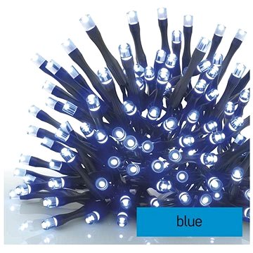 EMOS Standard LED spojovací vánoční řetěz, 10 m, venkovní i vnitřní, modrá (D1AB01)