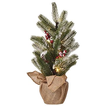 EMOS LED vánoční stromek zasněžený, 52 cm, 3x AA, vnitřní, teplá bílá, časovač (DCTW04)