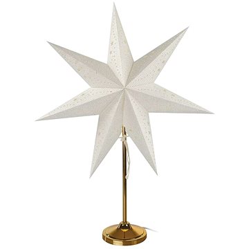 EMOS hvězda papírová se zlatým stojánkem, 45 cm, vnitřní (DCAZ15)