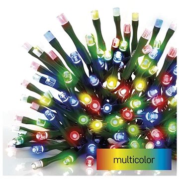 EMOS LED vánoční řetěz, 50 m, venkovní i vnitřní, multicolor, časovač (D4AM06)